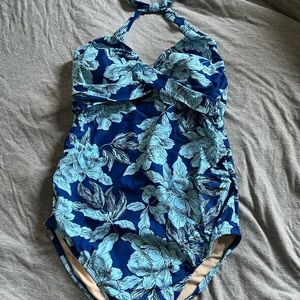 Isabel Maternity one piece halter bathing suit